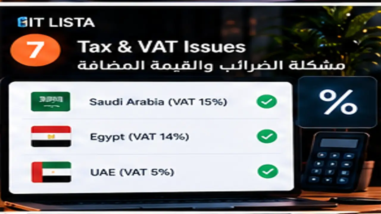 مشكلة الضريبة VAT في المتجر - IT LISTA