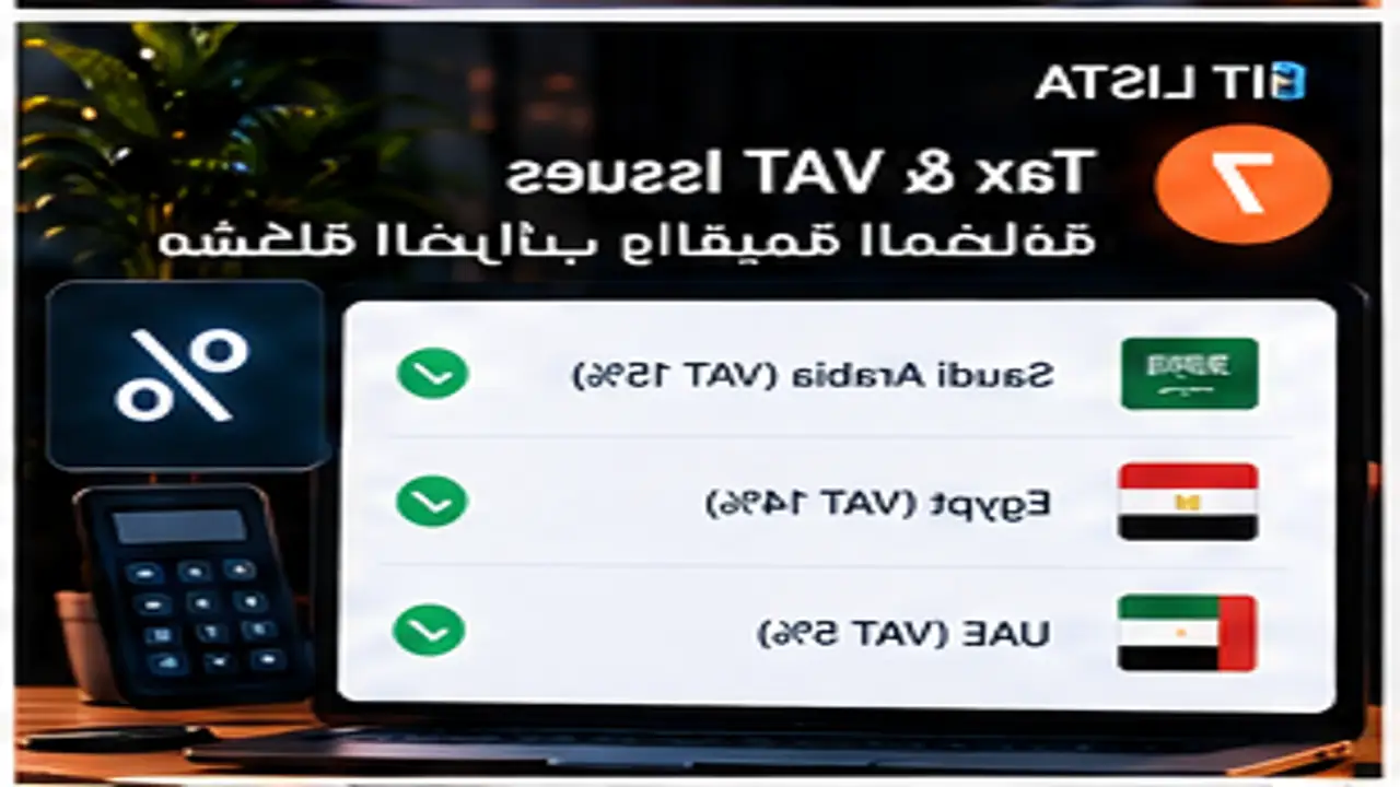 مشكلة الضريبة VAT في المتجر - IT LISTA