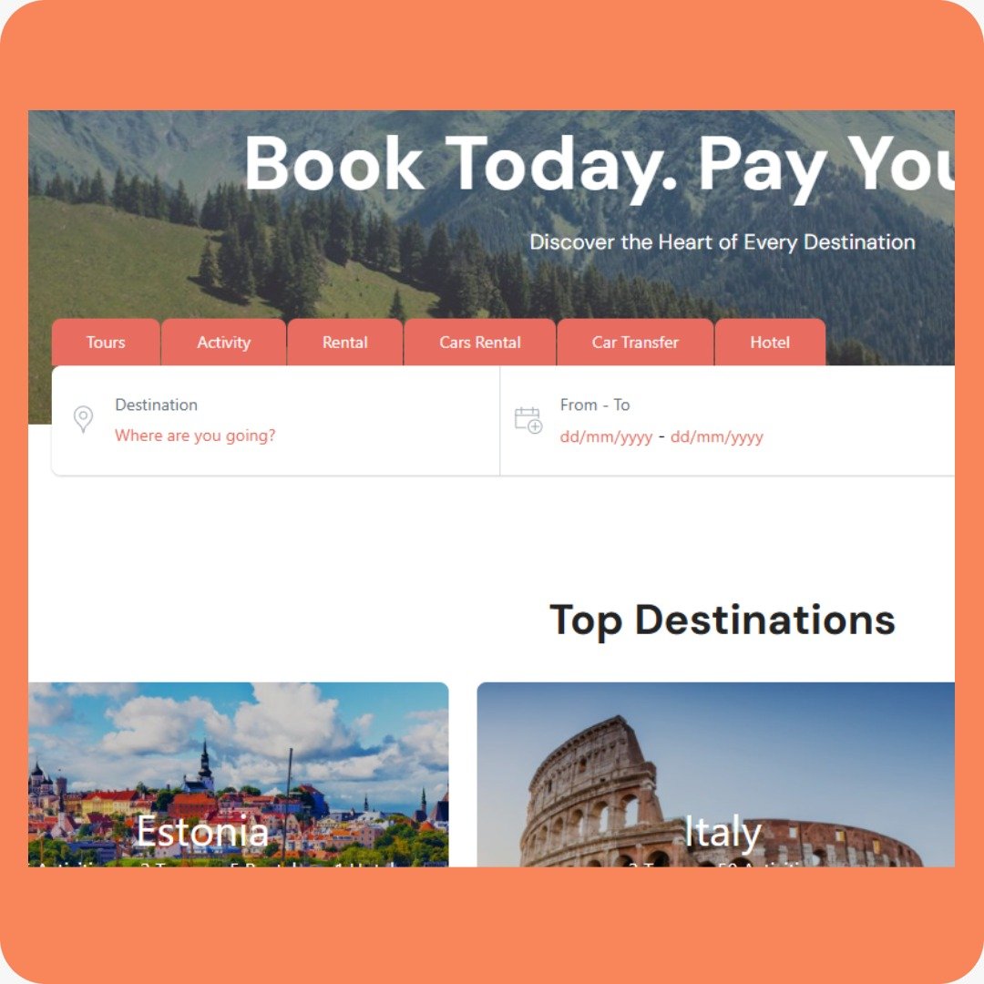 موقع حجز السفر (ووردبريس + نظام API مخصص)