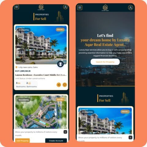لاكشيري عقار ( موقع عقارات بلغة React وNext.js )