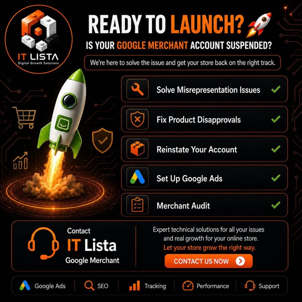 Get expert help to fix Google Merchant misrepresentation and suspended accounts on Salla
