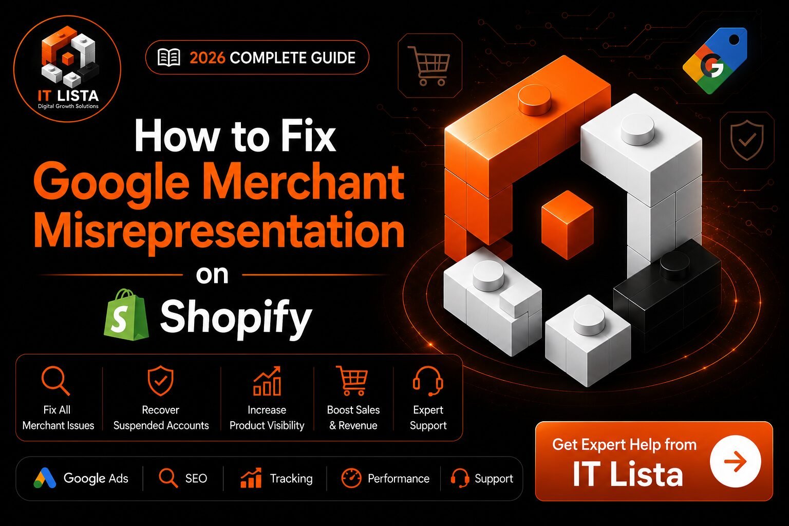 How to fix Google Merchant Center misrepresentation issues on Shopify with IT Lista complete guide