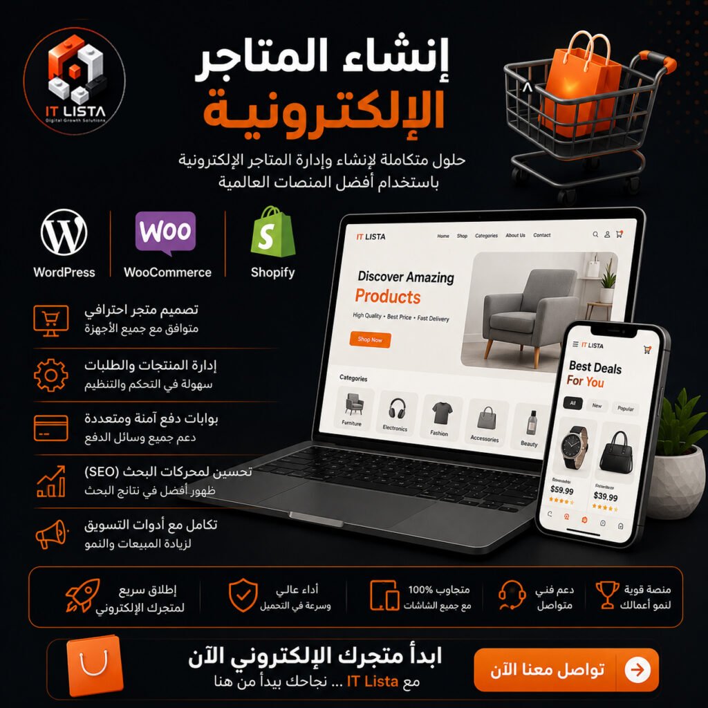 Professional Online Store Development Services by IT Lista using WordPress, WooCommerce and Shopify