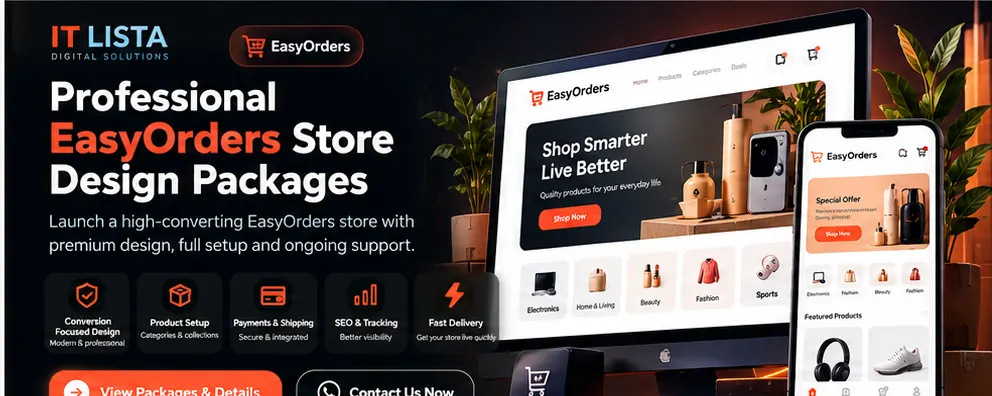 Professional EasyOrders store design packages by IT LISTA
