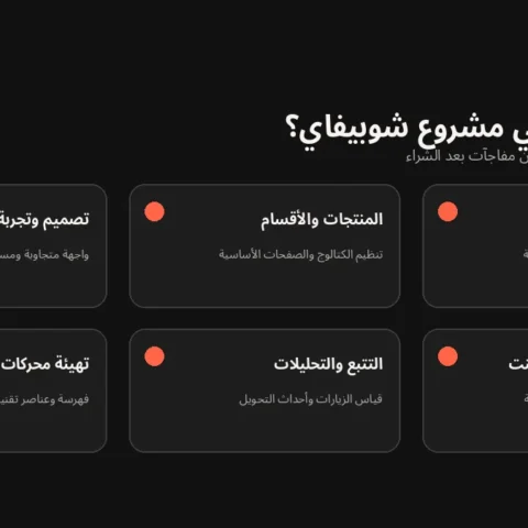 نطاق مشروع تصميم متجر Shopify من IT LISTA